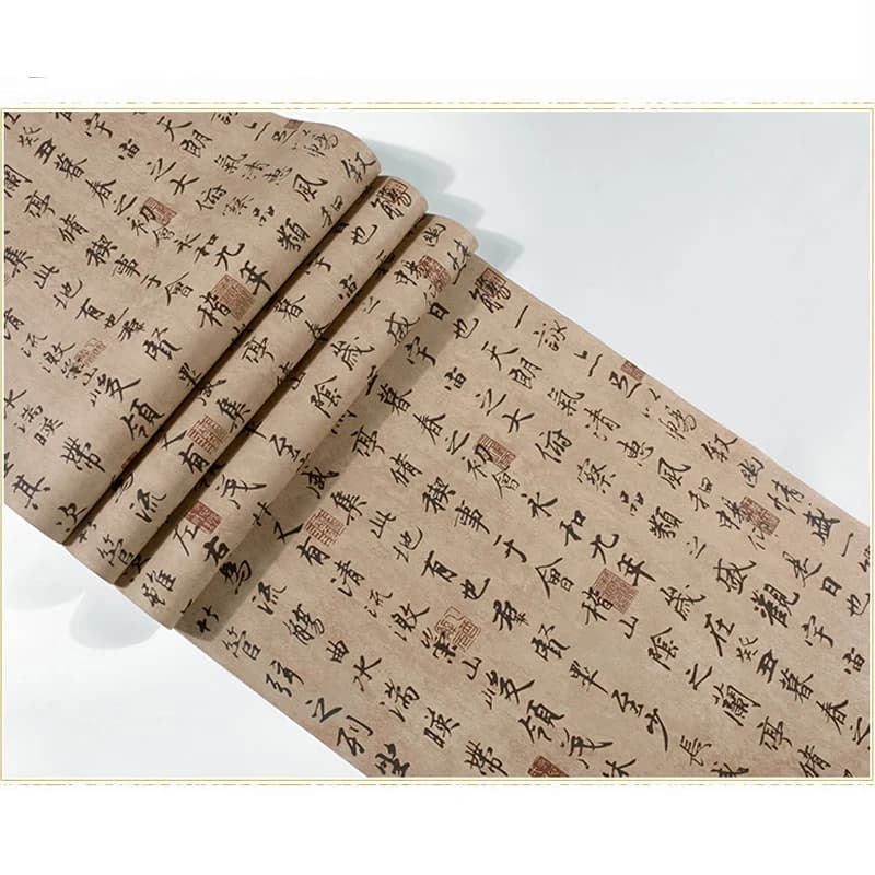 Papier peint de Style chinois, calligraphie classique, peinture murale de fond d'étude pour salon, d