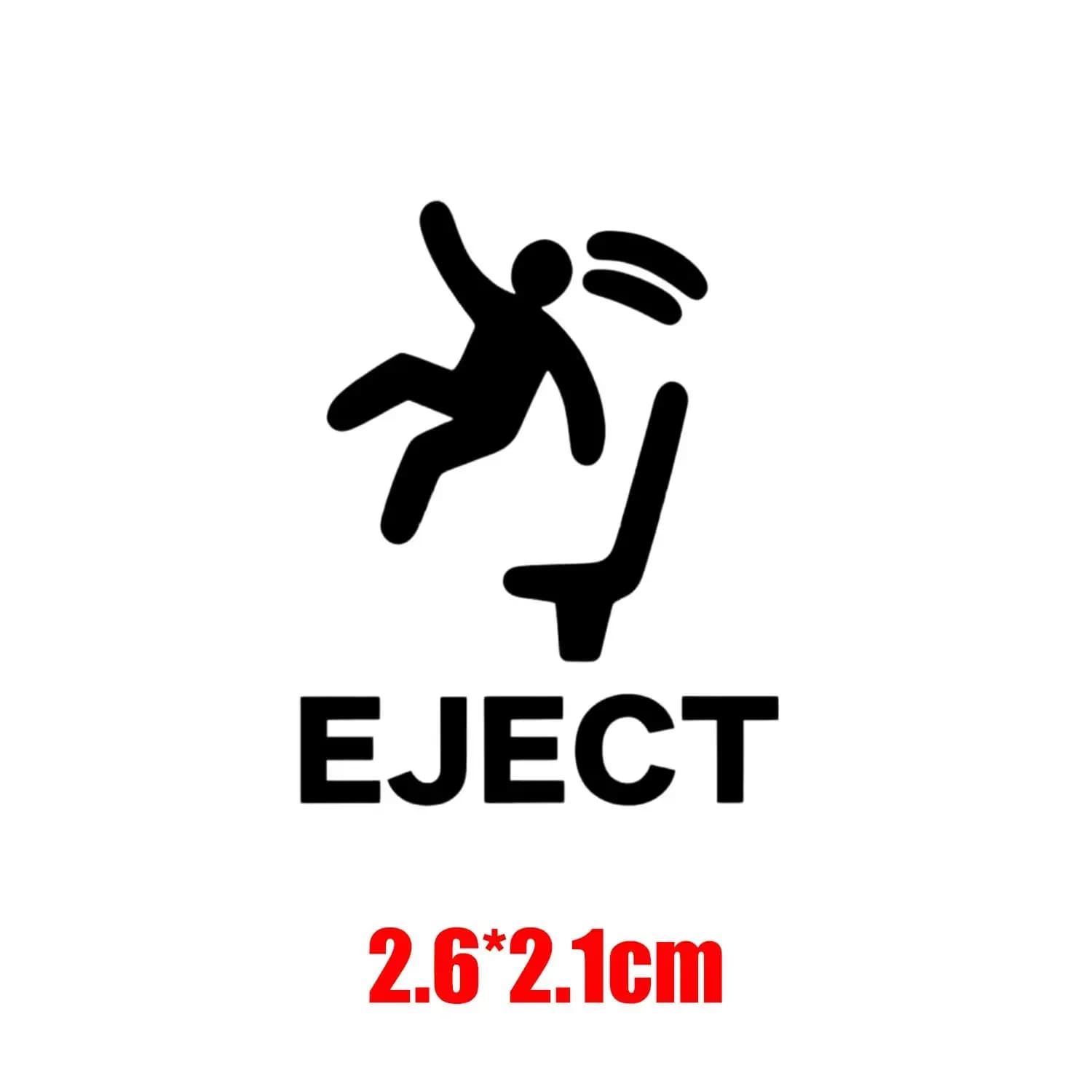 Autocollant humoristique pour bouton d'éjection de voiture, autocollant 'EJECT' amusant, imperméable