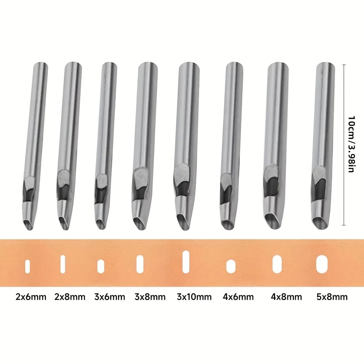 8 pièces de perforateurs en cuir, perforateurs en cuir, outils manuels de bricolage en cuir, adaptés