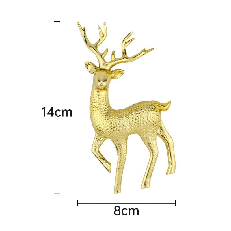 Statue de cerf en or, Figurines de renne, Sculpture d'élan en plastique, salon de luxe, décoration d