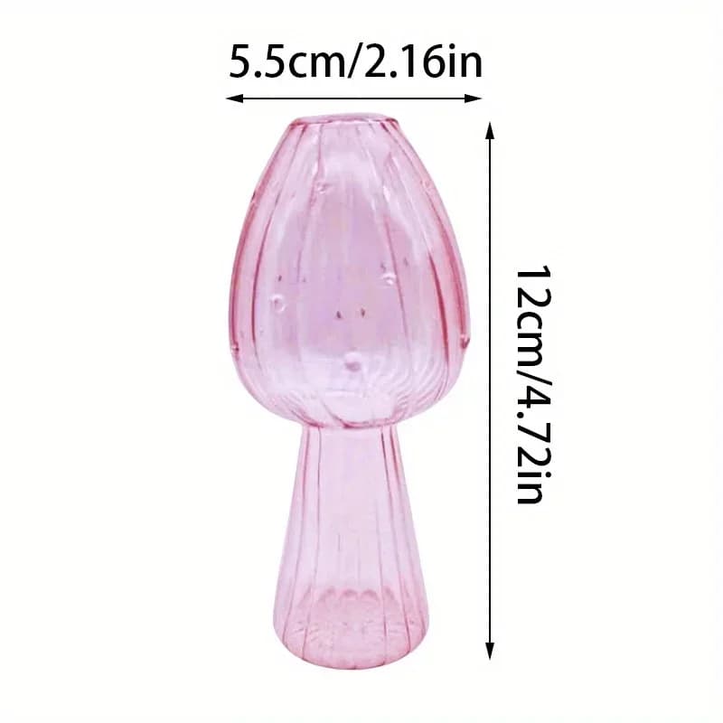 Vase à champignons coloré en verre, Style nordique, décoration d'intérieur pour la maison, plante hy