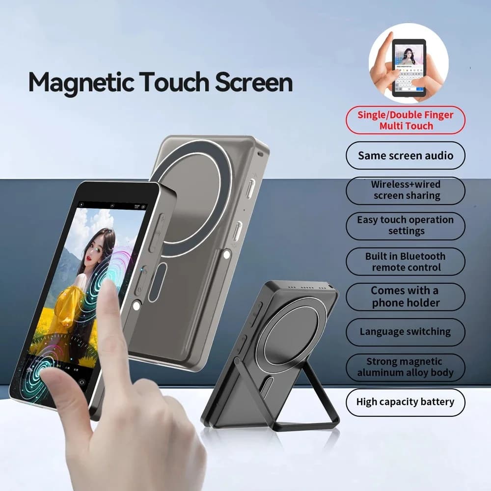 Écran sans fil pour caméra arrière, écran magnétique pour smartphone, idéal pour les vlogs, les diff