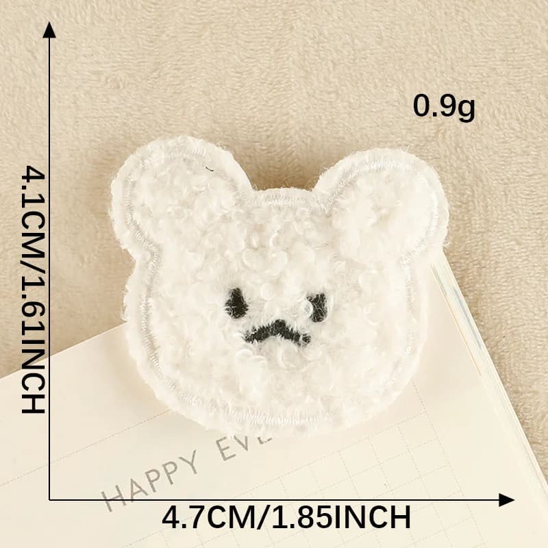 Broderie de dessin animé mignon, broderie de serviettes, accessoires d'ours en peluche, patchs, sacs