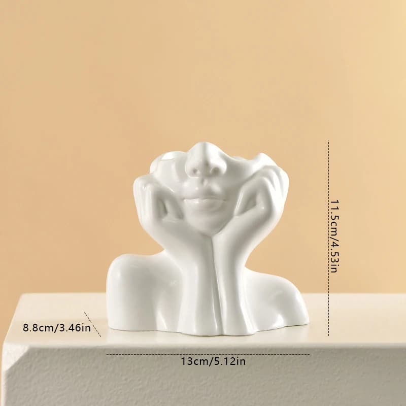 Vase en vinyle de Style nordique Ins, jardinière de fleurs artistiques façonnant la fille, décoratio
