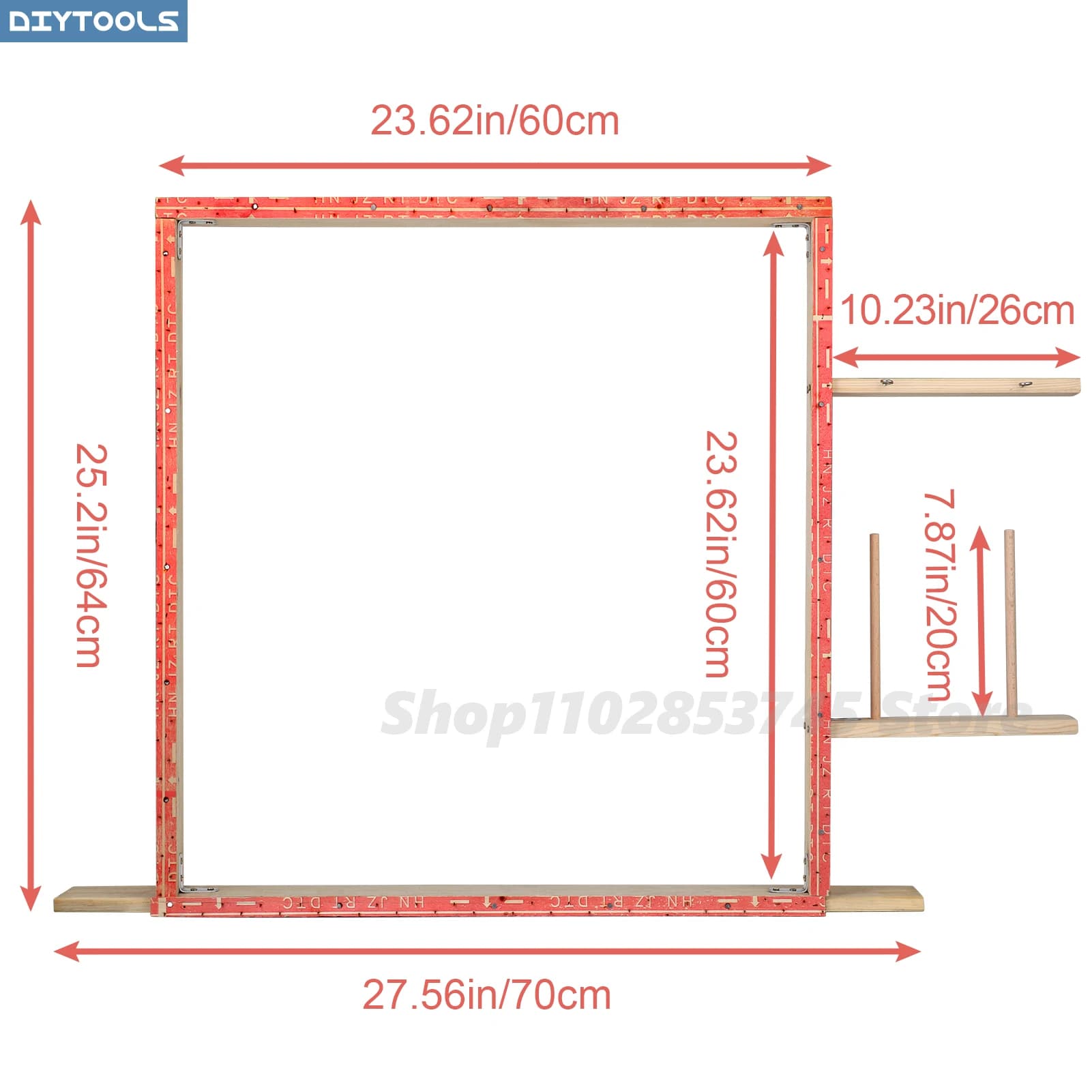 Cadre pour tapis de grande taille Poinçon d'aiguille à utiliser avec les pistolets de broderie DIY G