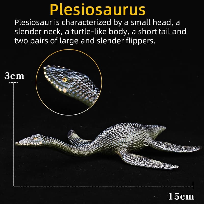 Figurine de dinosaure marin préhistorique - Mosasaurus et Liopleurodon - Collection de vies marines 