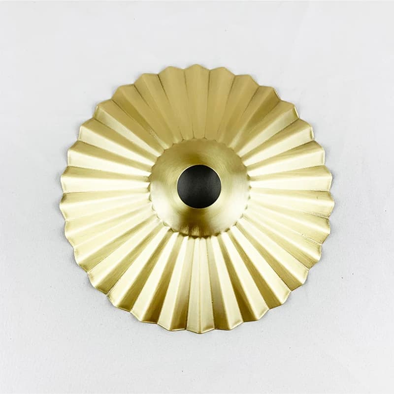 Abat-jour plissé en laiton, lampe suspendue rétro industrielle, lampe de bureau de style ancien, lam