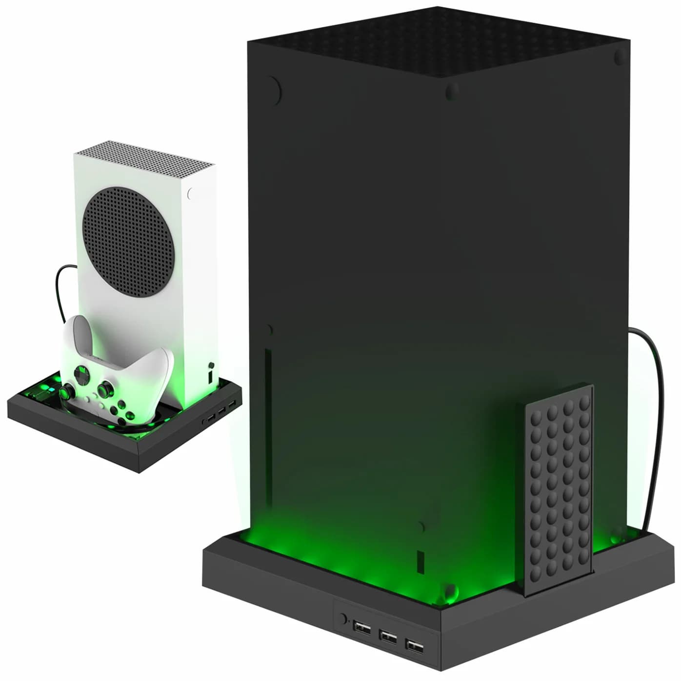 Station de support de lumière RGB pour Console Xbox série X/S, avec Hub USB à 3 Ports, Base LED colo