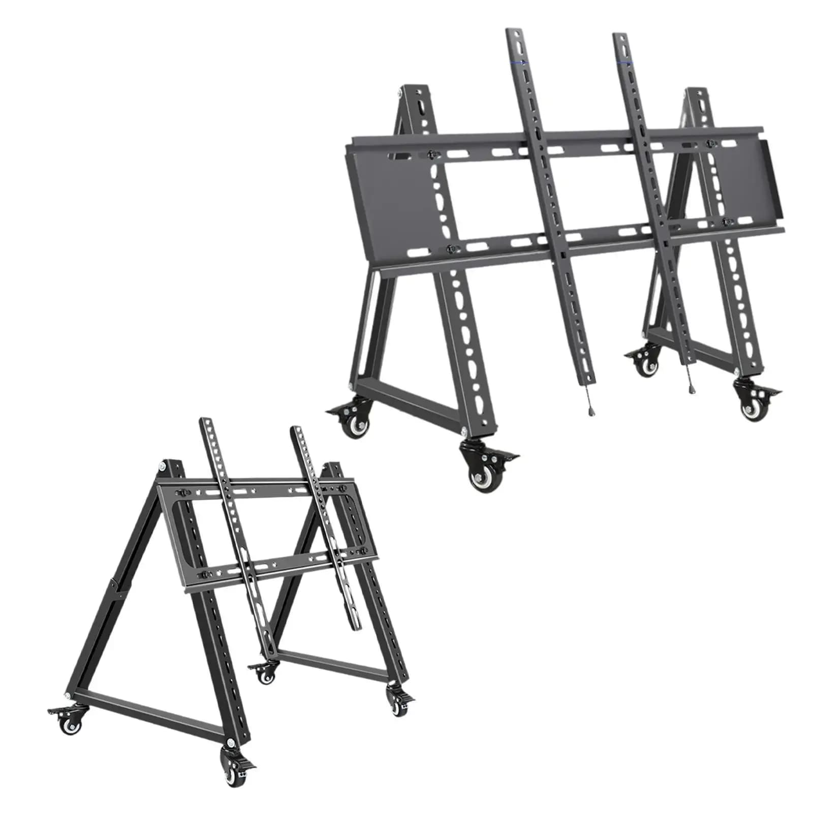 Meuble TV mobile basse hauteur pour téléviseur à écran plat incurvé, LED, LCD polyvalent et robuste