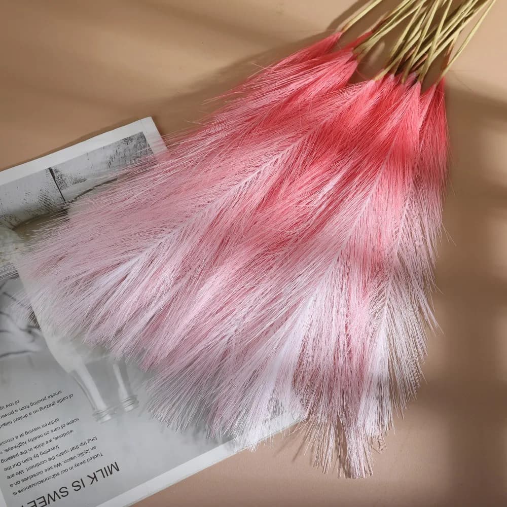 Décor d'herbe de Pampa de couleur dégradée, 10 pièces, 21.6 pouces, fausses plantes artificielles mo