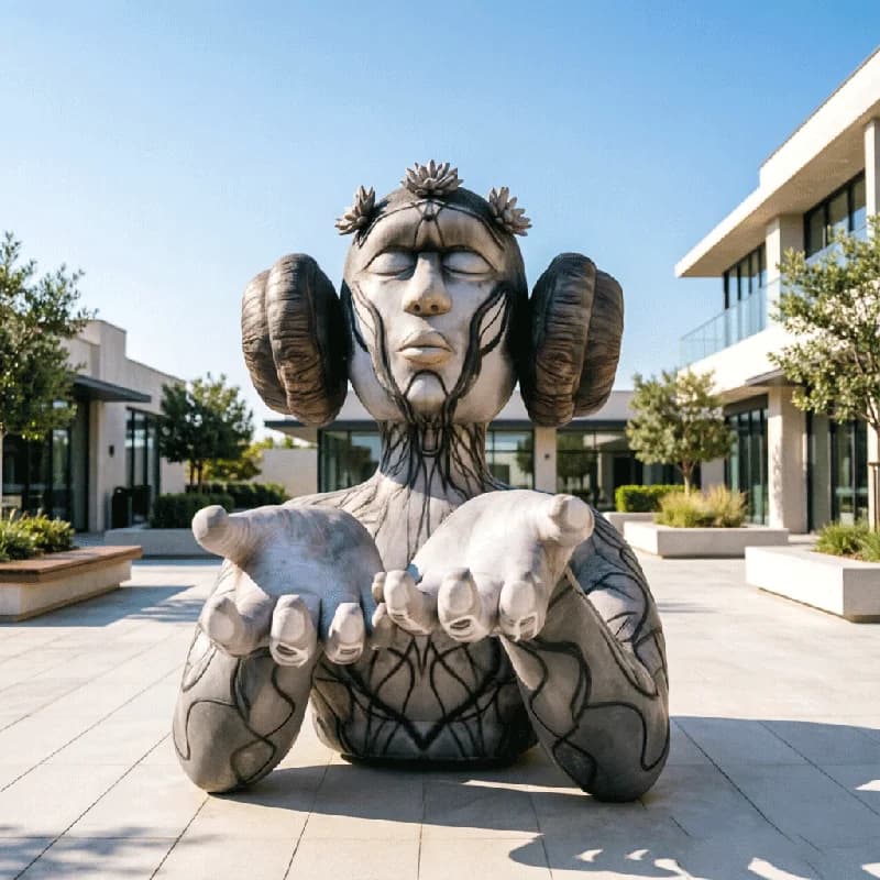 Buste Gonflable Géant Artistique, Statue Humaine Abstraite pour Décoration d'Exposition d'Art, Insta