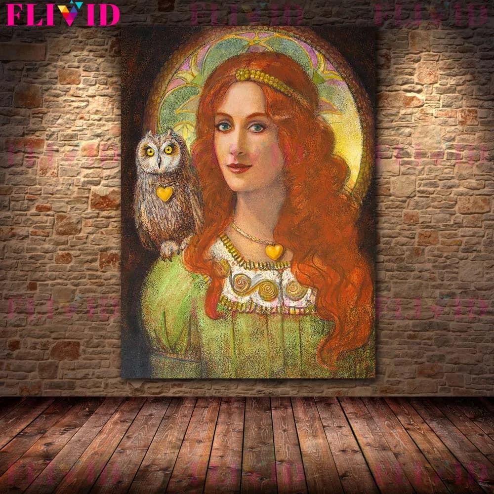 Affiche murale ailes d'oiseaux, déesse de la dualité Durga, méditation nordique, images murales pour