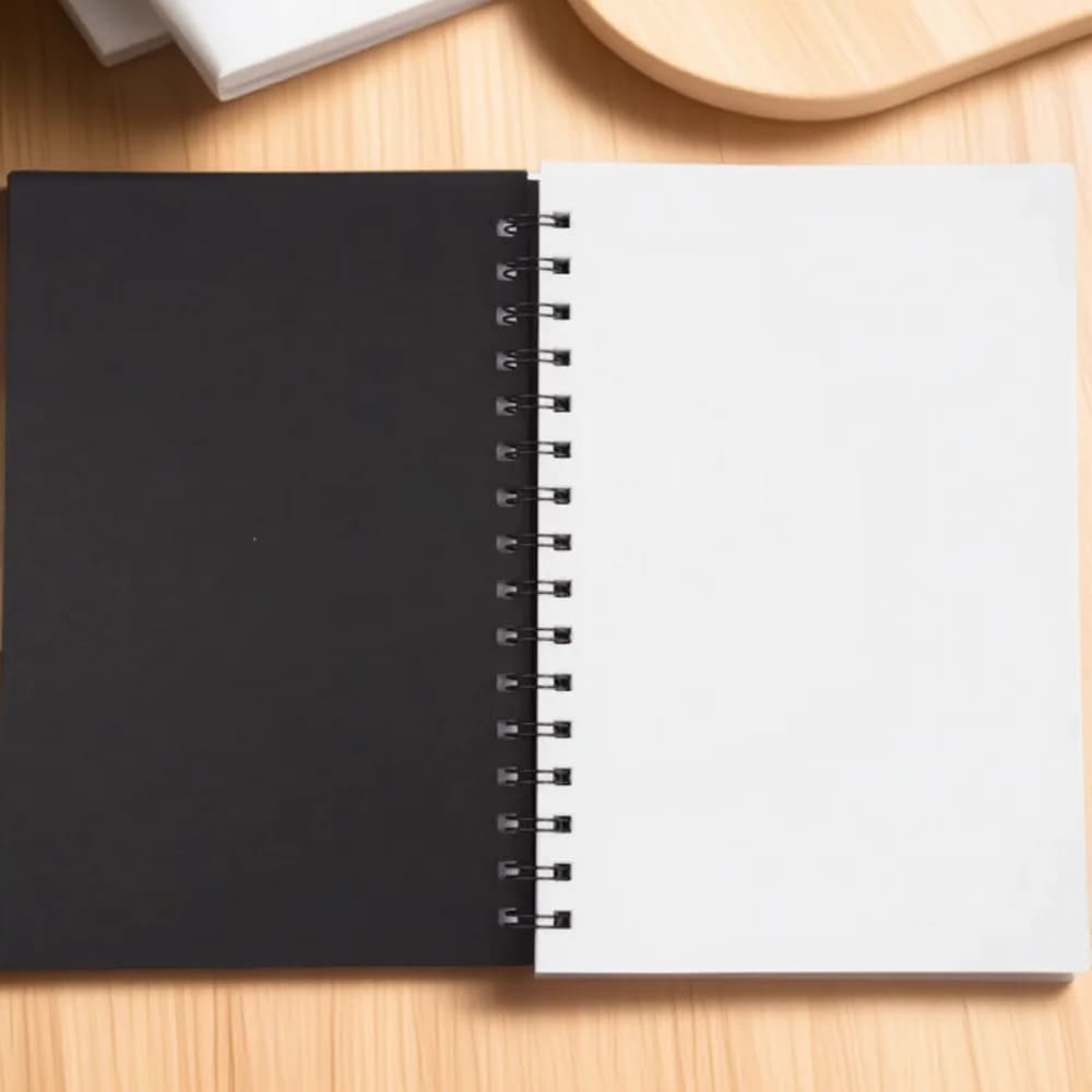 Carnet de croquis en papier Kraft rétro créatif, carnet de notes vierge, carnet de notes à bobine po