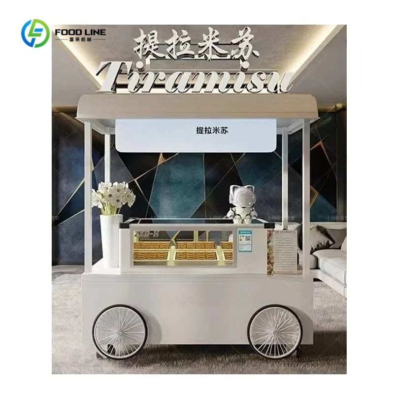 Chariot de poussée de crème glacée personnalisé, nouveau Design, chariot Mobile pliable pour marché 