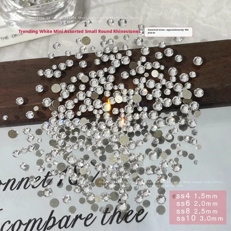 Strass pour ongles ShiHualuo, brillants, ronds, 3D, luxe, à fond pointu, diamants pour ongles, décor