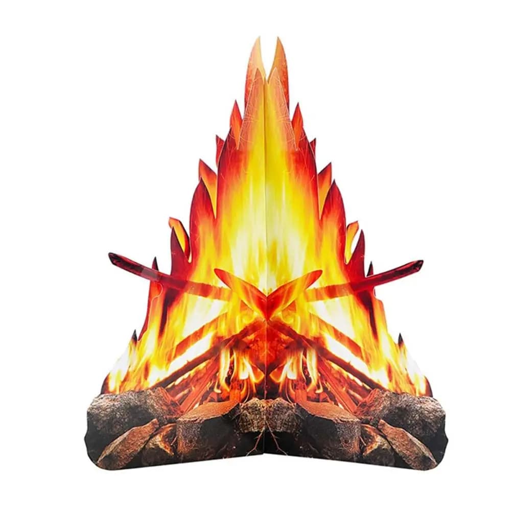 Faux feu de Camping sûr, décor de fête de noël, feu de joie artificiel, flamme en carton, décoration
