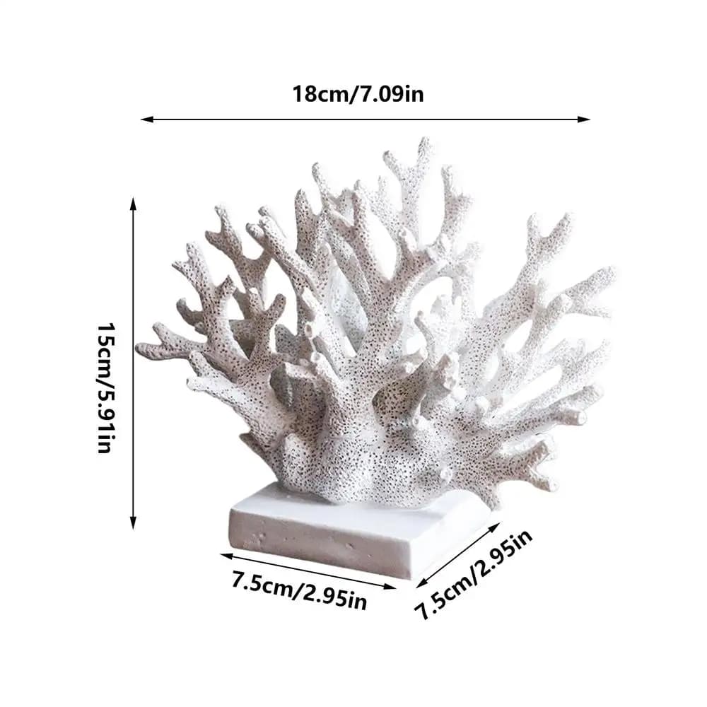 Statue en résine corail réaliste, décoration marine pour la maison, idéale pour le salon, l'entrée, 