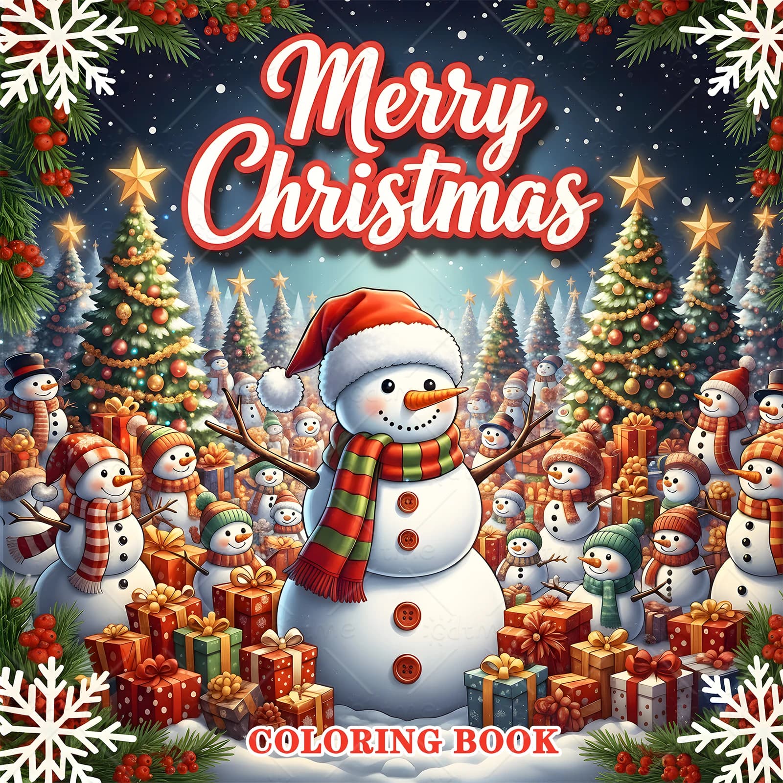 Joyeux Noël Livre de coloriage mignon et facile pour adultes Livre de dessin Cadeau parfait pour fêt