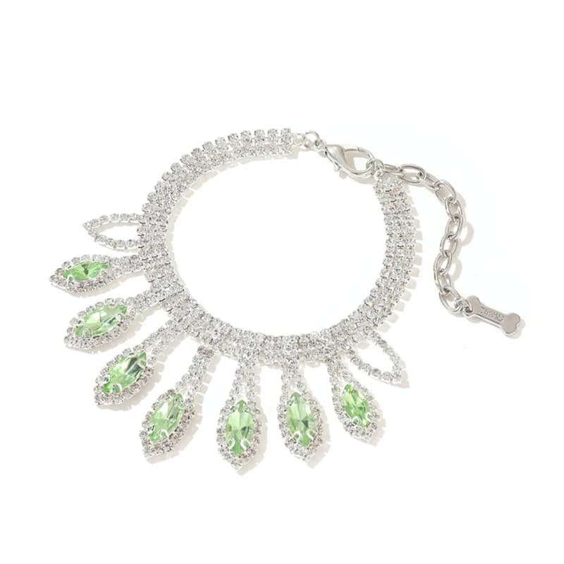 Collier de chien en diamant réglable, bijoux de mariage, décor de luxe, chiot, chaton, petit anom