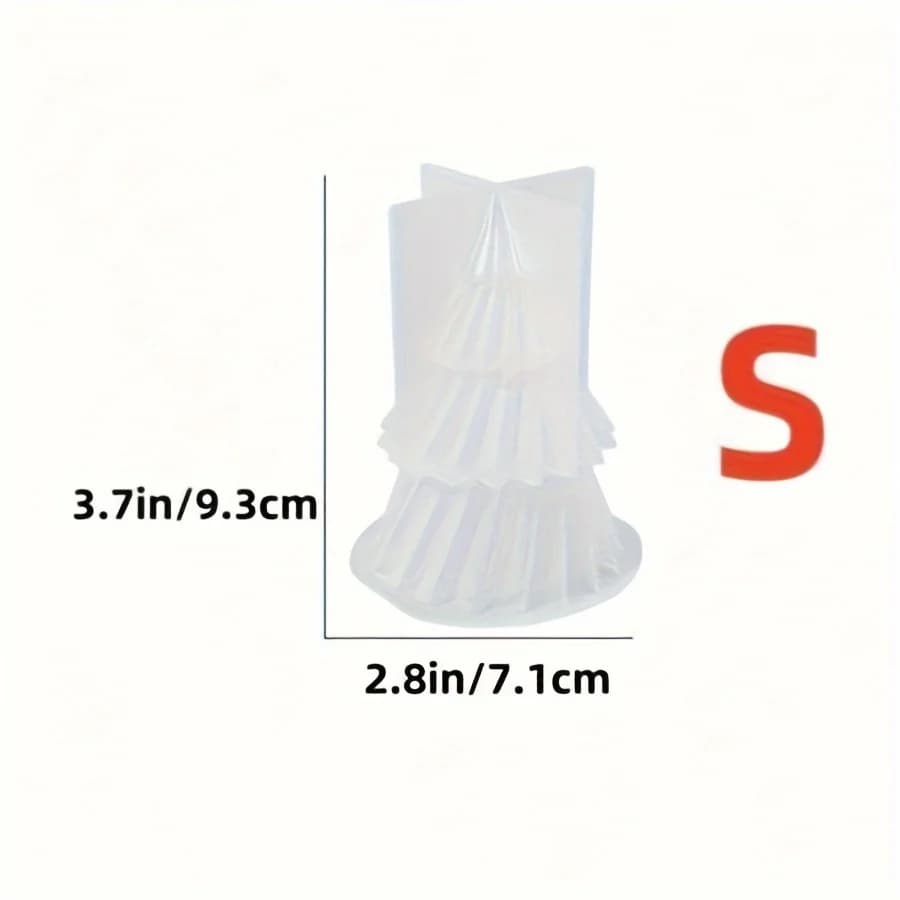 Moule en Silicone pour bougie d'arbre de noël, bricolage, gypse, ciment, forme d'arbre de noël, rési