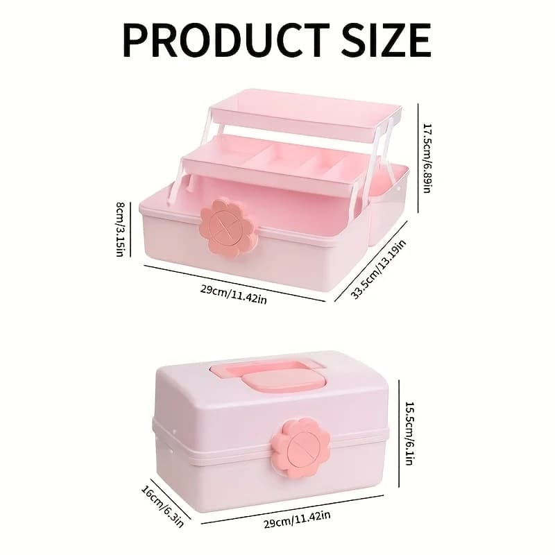 Boîte de rangement d'accessoires multicouche avec couvercle – Parfaite pour ranger les bandeaux, les