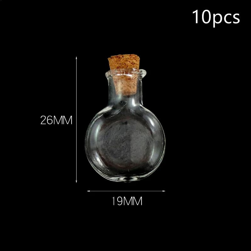 10 pièces petites bouteilles en verre avec bouchons en liège bricolage décoration Mini flacons en ve