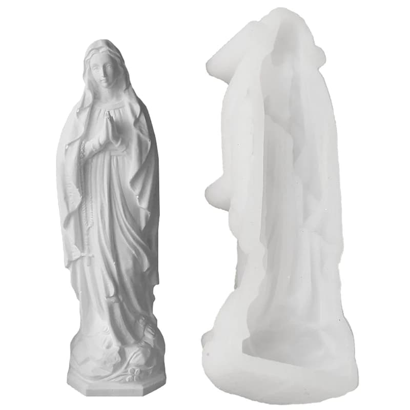 Moules de bougies en Silicone, Figurine religieuse 3D, pour bougie en résine époxy, fabrication de s