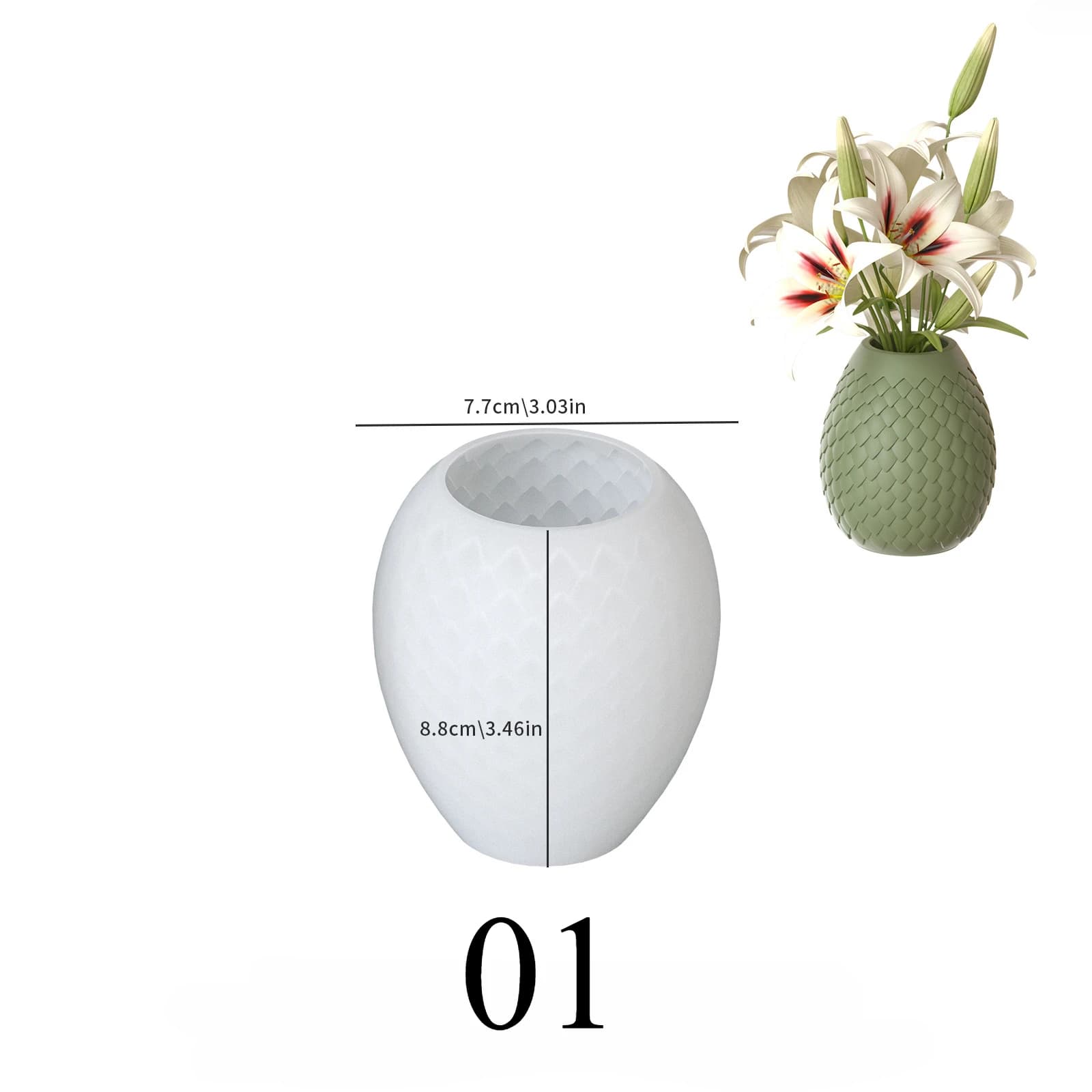 Vase à œufs de Dragon, moules en résine époxy UV, bouteille de parfum parfumée à rayures, moule en S