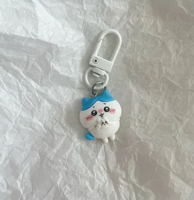 Accessoires de dessin animé Hachiware Usagi, porte-clés en résine mignon, petit cadeau pour filles, 