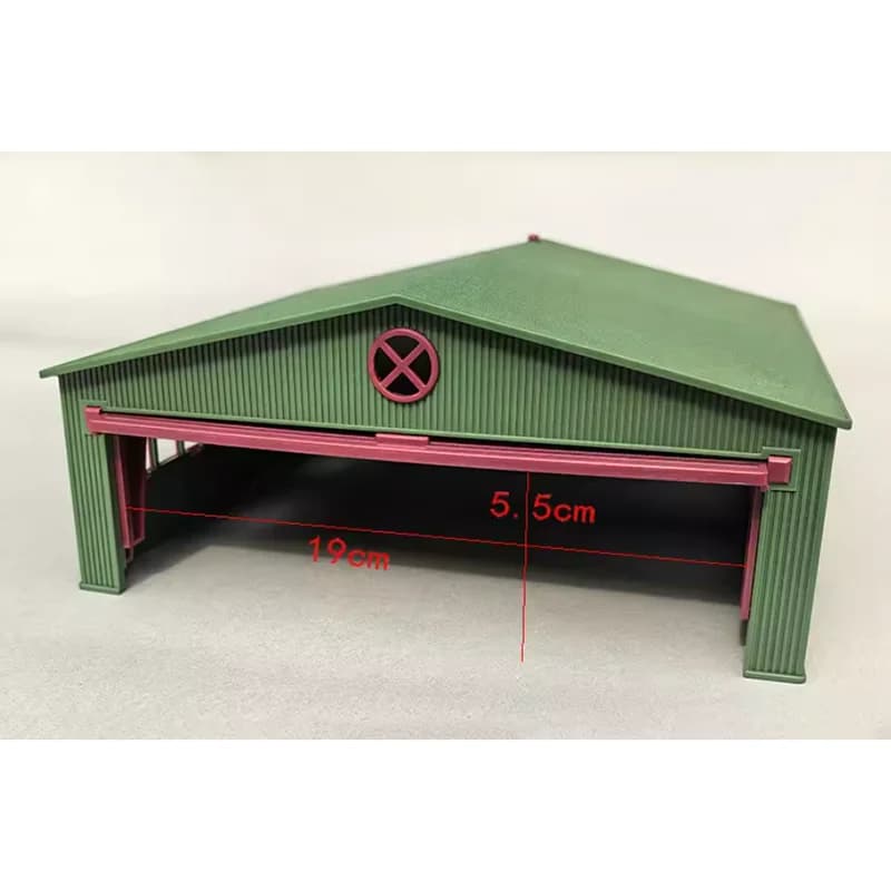 Accessoires de scène de modèle d'avion, modèle de hangar d'aéroport