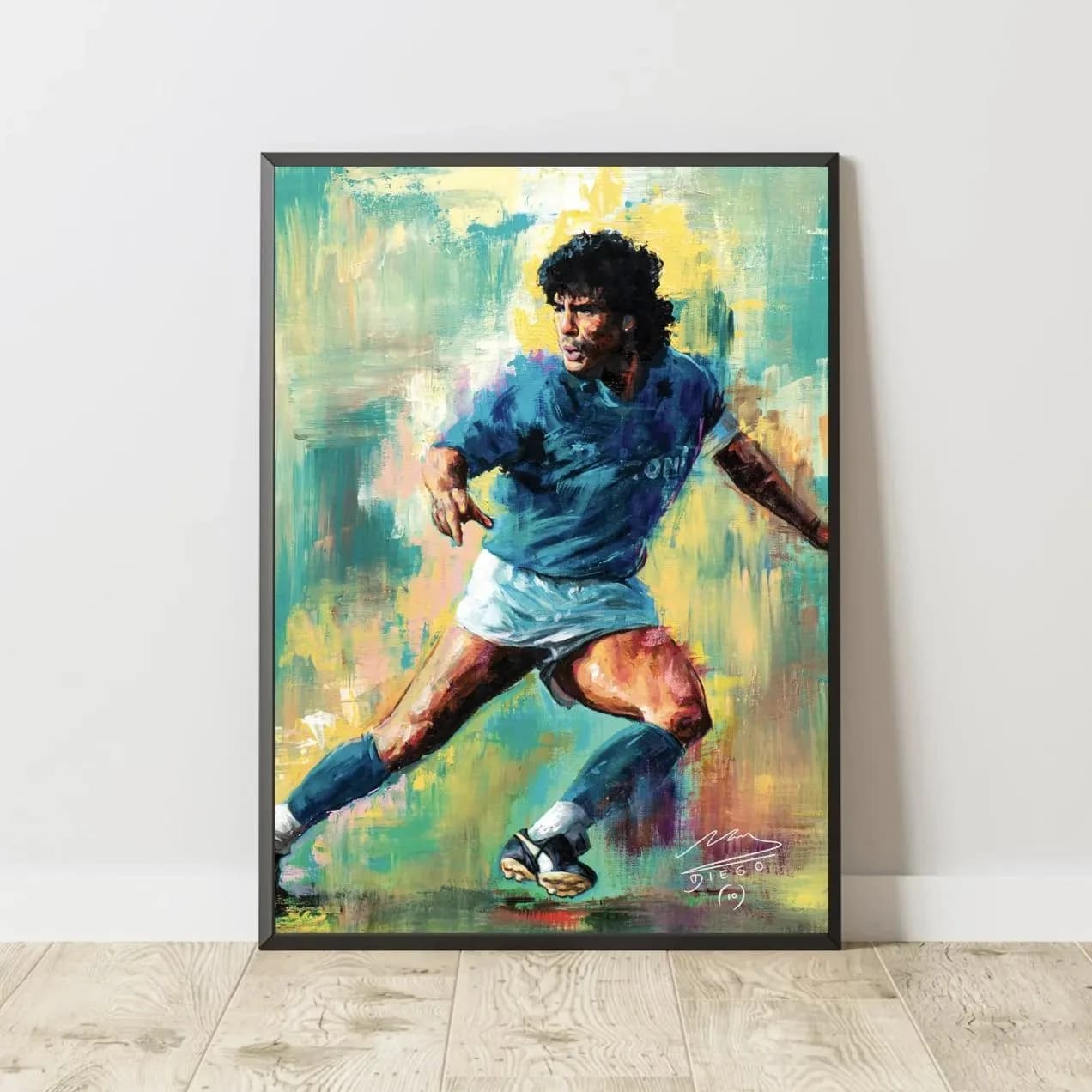 Art mural de Football inspirant moderne, imprimés sur toile de footballeurs célèbres, citations de m