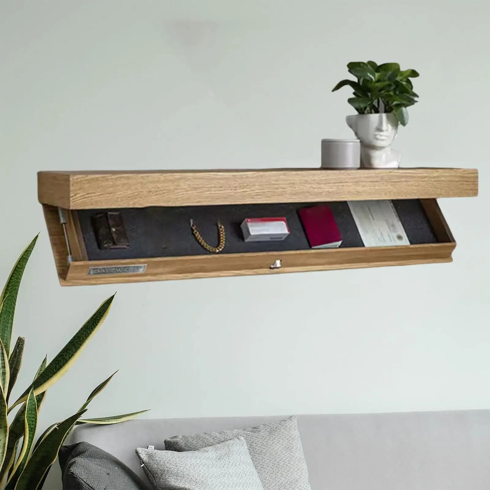 Étagère flottante murale avec tiroir, gain de place, décoration de la maison, étagère de rangement m