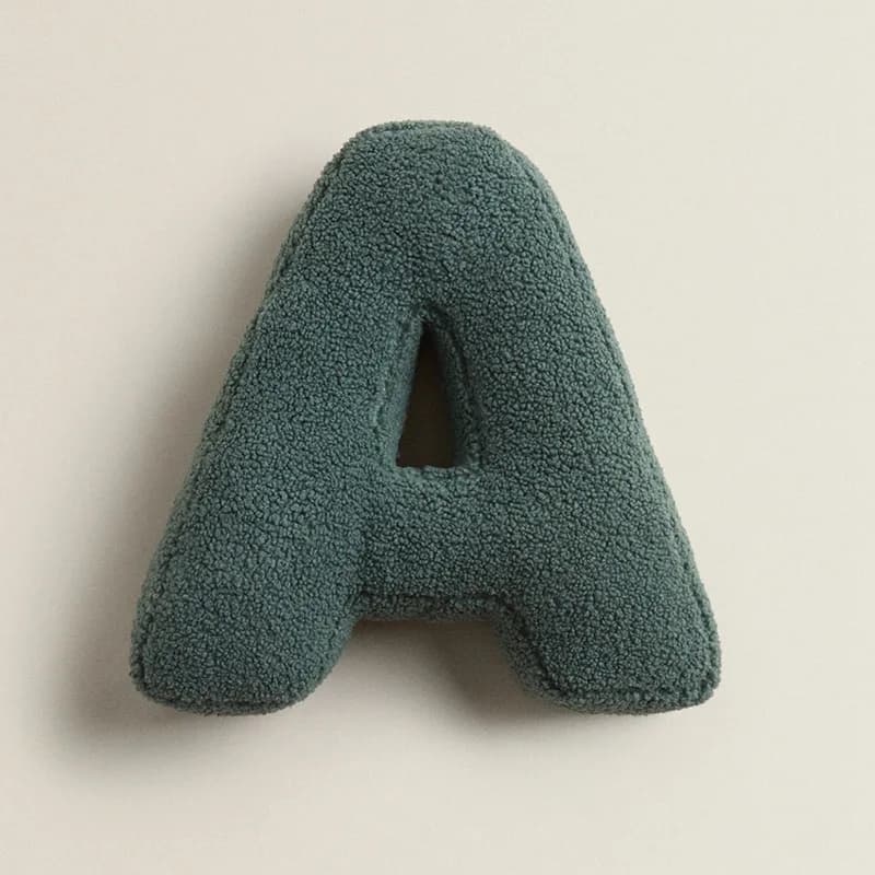 Oreiller en peluche avec lettres, coussin décoratif de l'alphabet pour lit, canapé, oreillers à lett