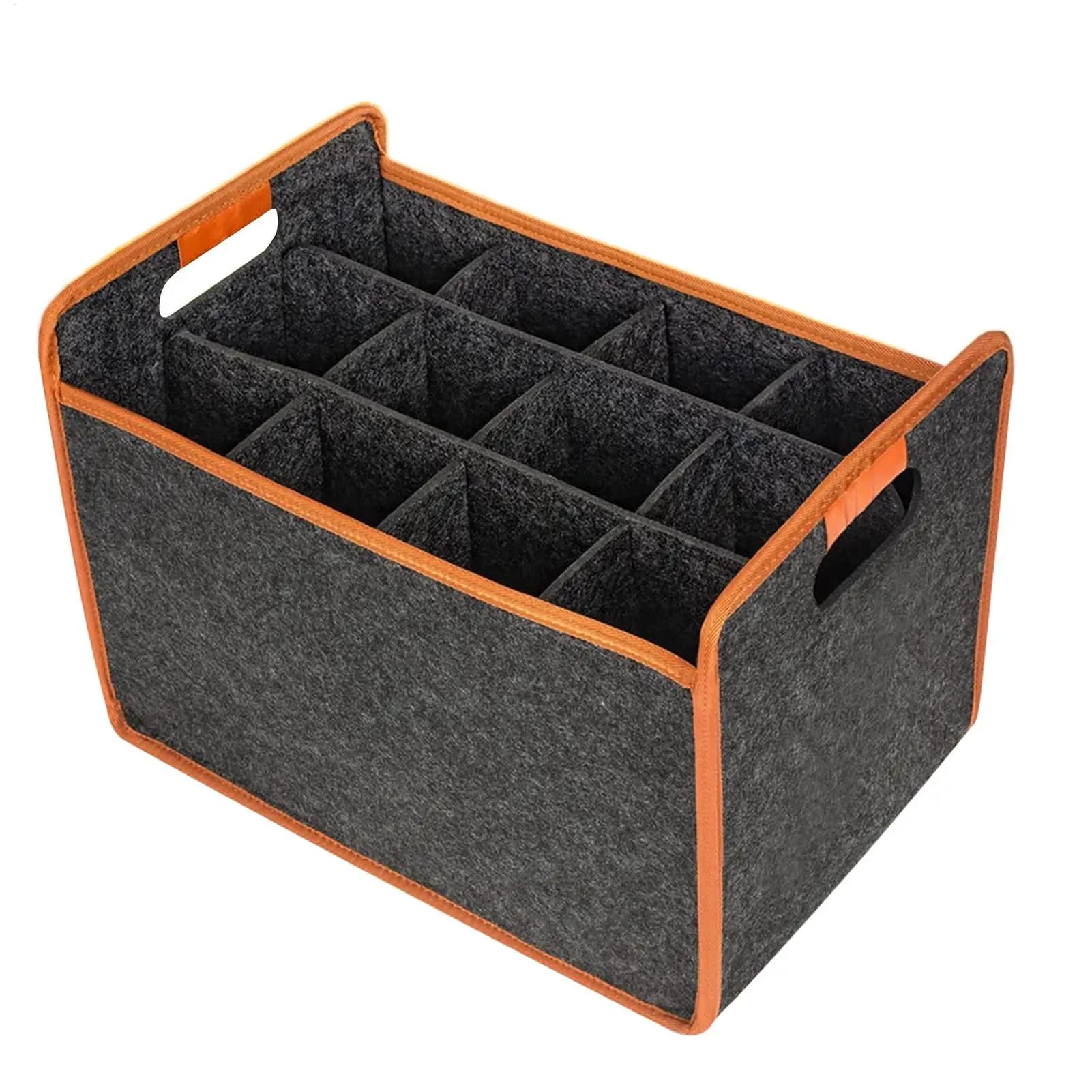 Sac de transport pour vin, boîte de rangement en feutre pour 12 bouteilles avec séparateur, sac de t