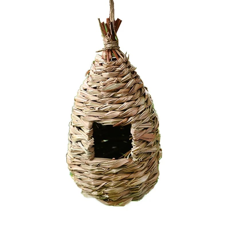 Nid d'oiseau décoratif tressé à la main pour l'extérieur, abri pour oiseaux, cage suspendue pour per