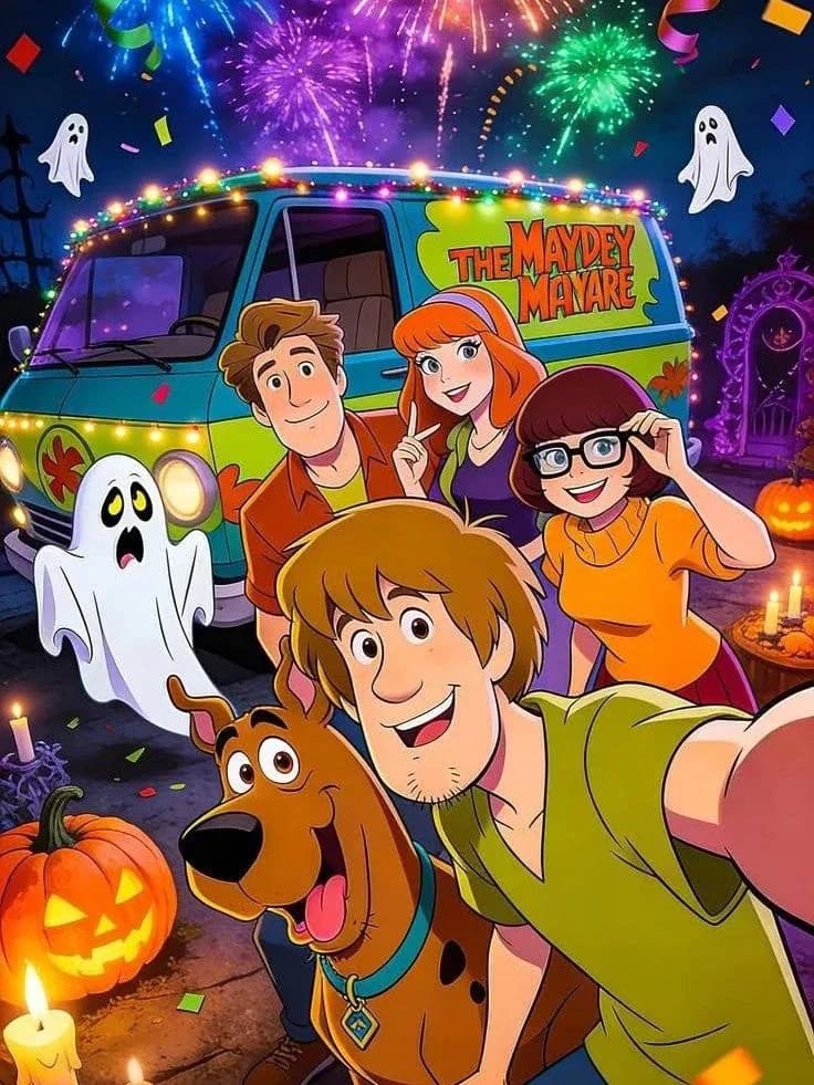 Peinture diamant 5D DIY S-Scooby Doo, motif carré ou rond, pour la décoration esthétique de la maiso