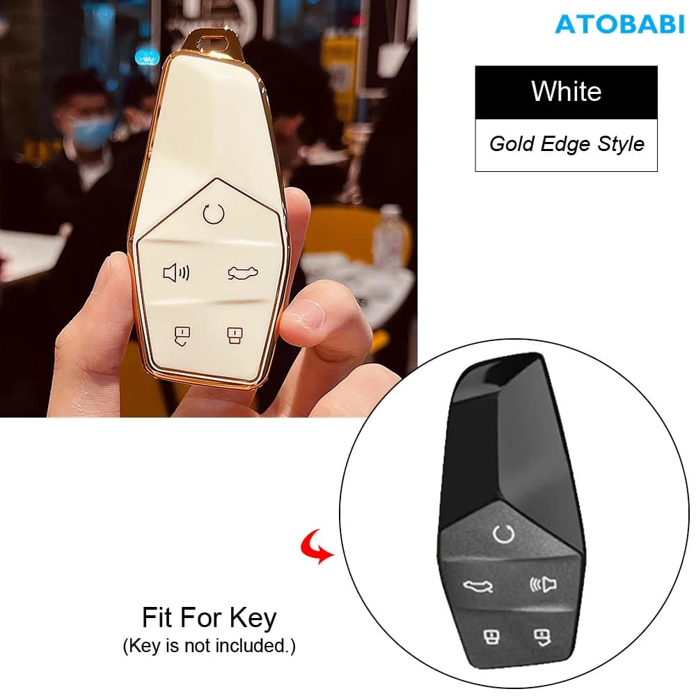 Juste de clé de voiture en TPU, télécommande d'entrée sans clé intelligente, coque porte-clés, porte