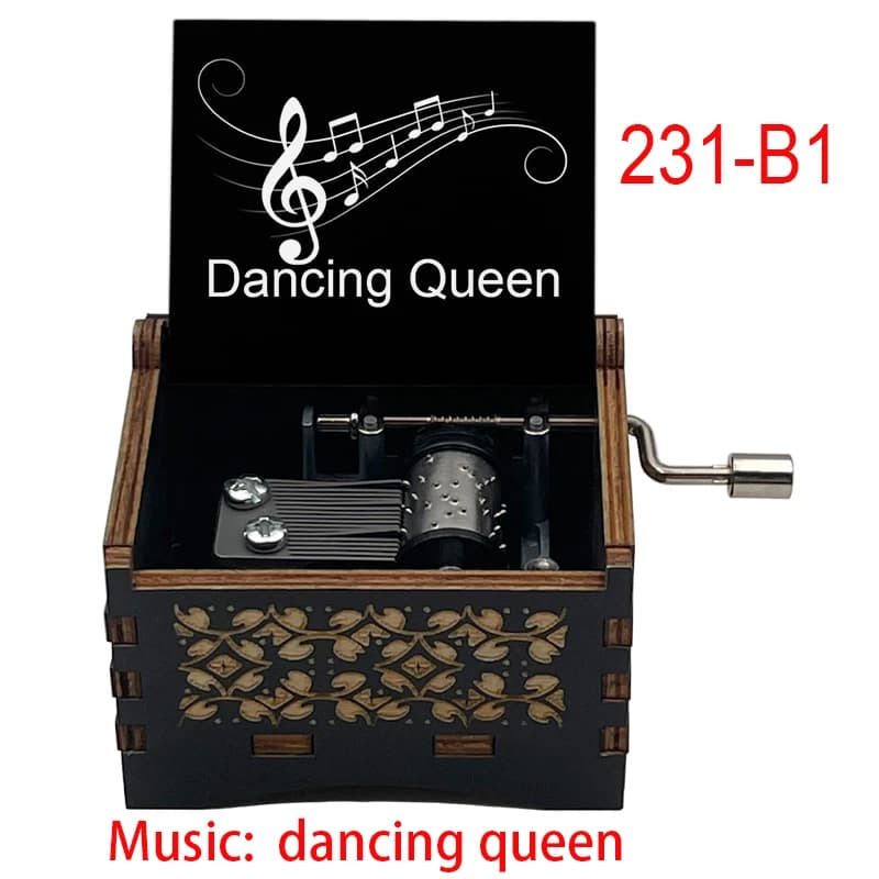 Boîte à musique en bois reine dansante populaire, 18 notes, mouvement mécanique, mélodie spéciale po