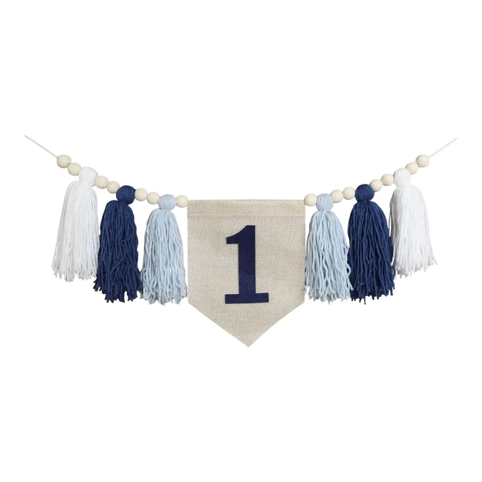 Guirxiété de toile de fond de décoration de fête d'anniversaire, banderole de chaise haute pour bébé