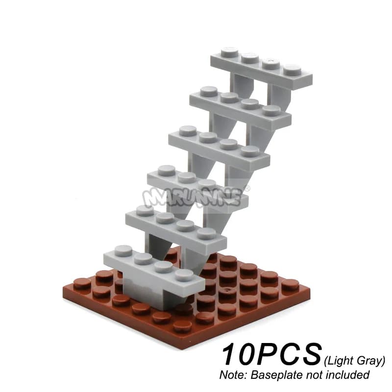 Marumine 10PC escalier MOC briques 7x4x6 maison escaliers droit ouvert 30134 marches échelle modulai