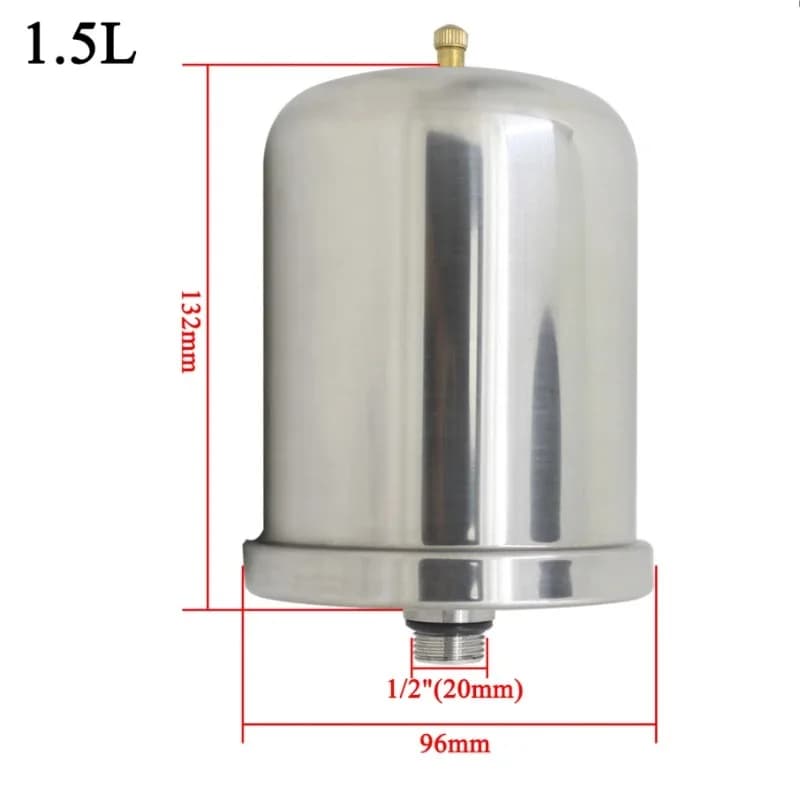 Réservoir d'expansion en acier inoxydable 304, 1 pièce, pour pompe auto-amorçante d'eau chaude et fr