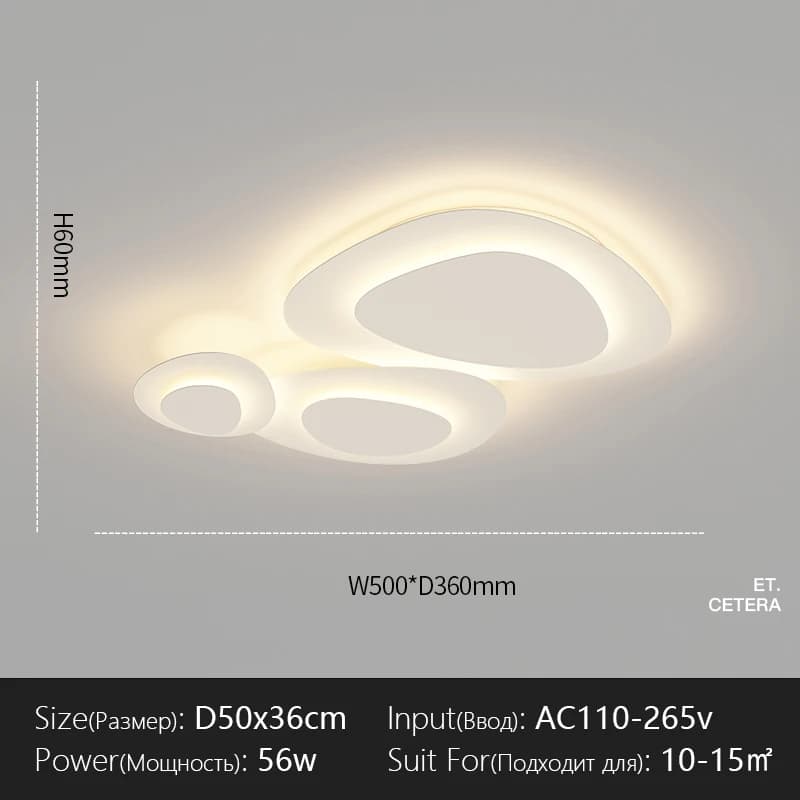 Lampe de plafond pour salon, chambre à coucher, salle à manger, luminaires d'intérieur, blanc laiteu
