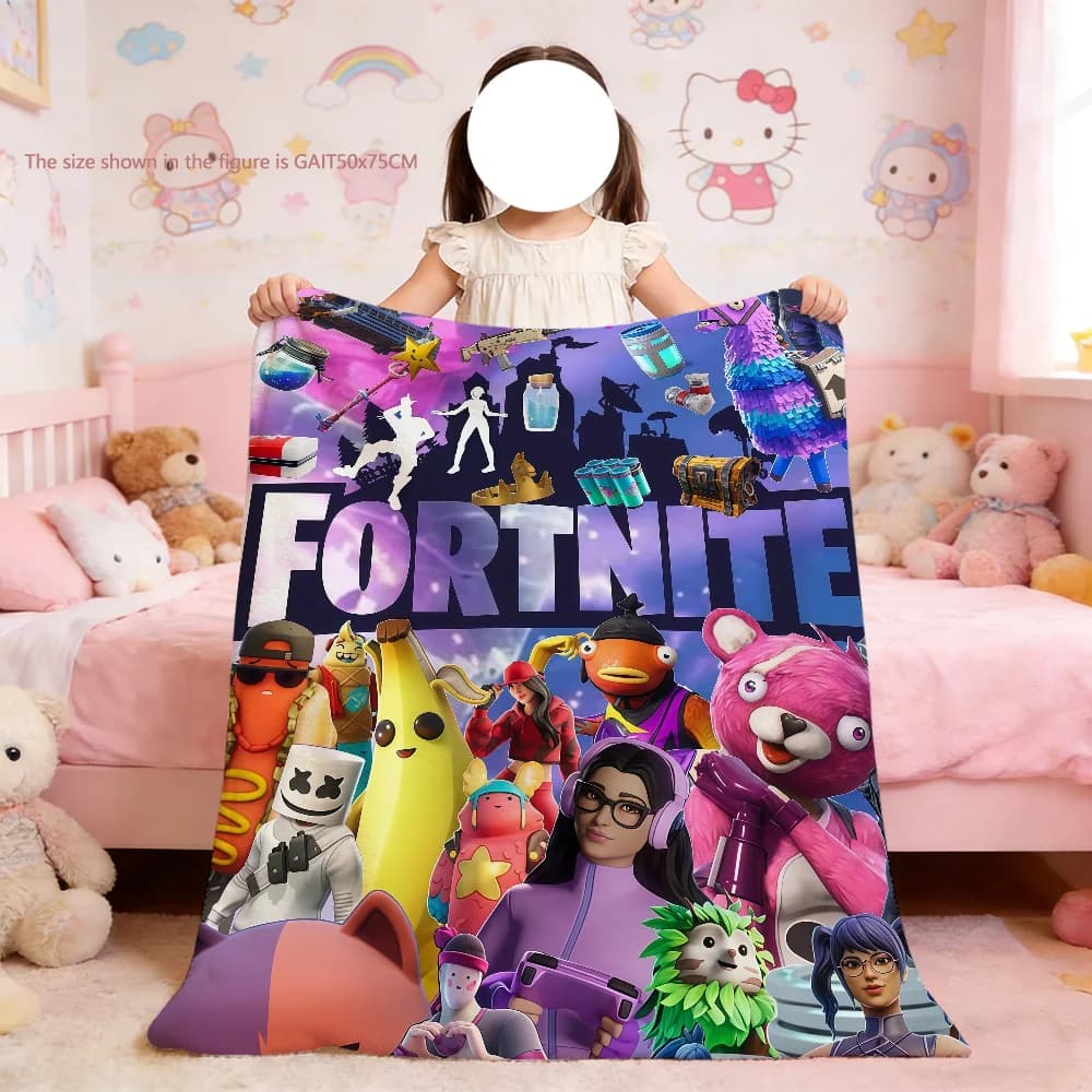 Couverture Game Cool F-Fortnite, couverture douce pour pique-nique, lit, canapé, maison, chambre à c