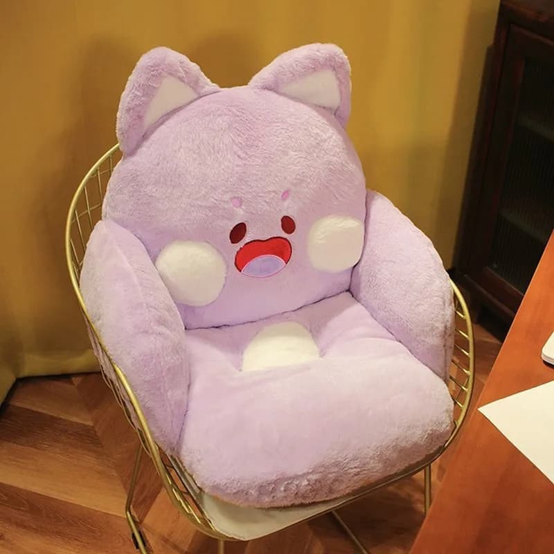 Coussin de siège mignon avec dossier, décoration de maison Kawaii pour chambre à coucher de bureau, 