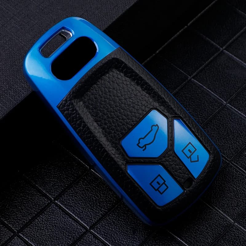 Juste de clé de voiture en cuir TPU, coque automatique, accessoires Fob, Audi A4, B9, Q5, Q7, TT, TT