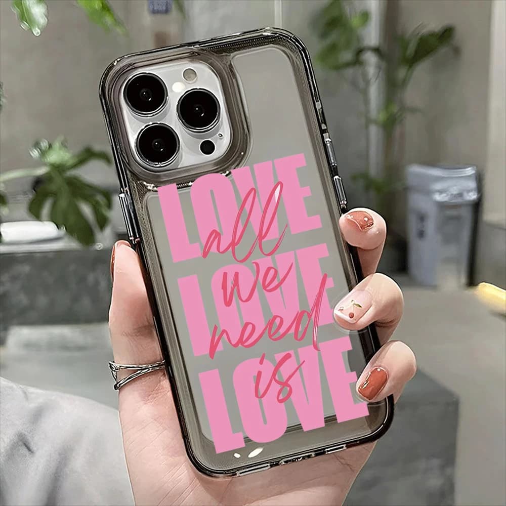 Coque de téléphone transparente love, étui pour iPhone17 17ProMax 17Pro 17Air 16ProMax 16Pro 16Plus 