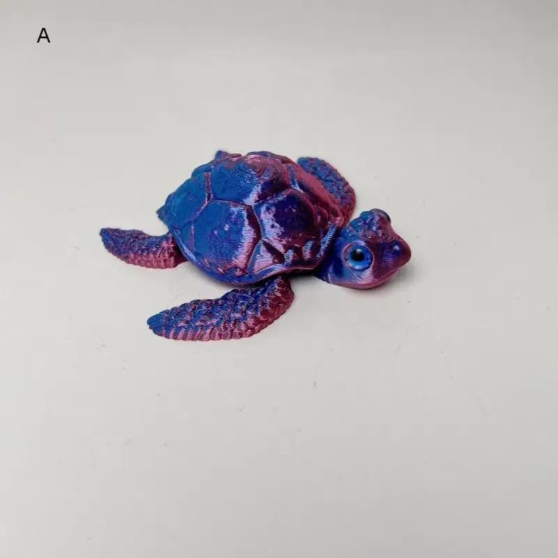 Figurines de tortue imprimées en 3D, Collection de articulations mobiles, décoration de bureau, orne