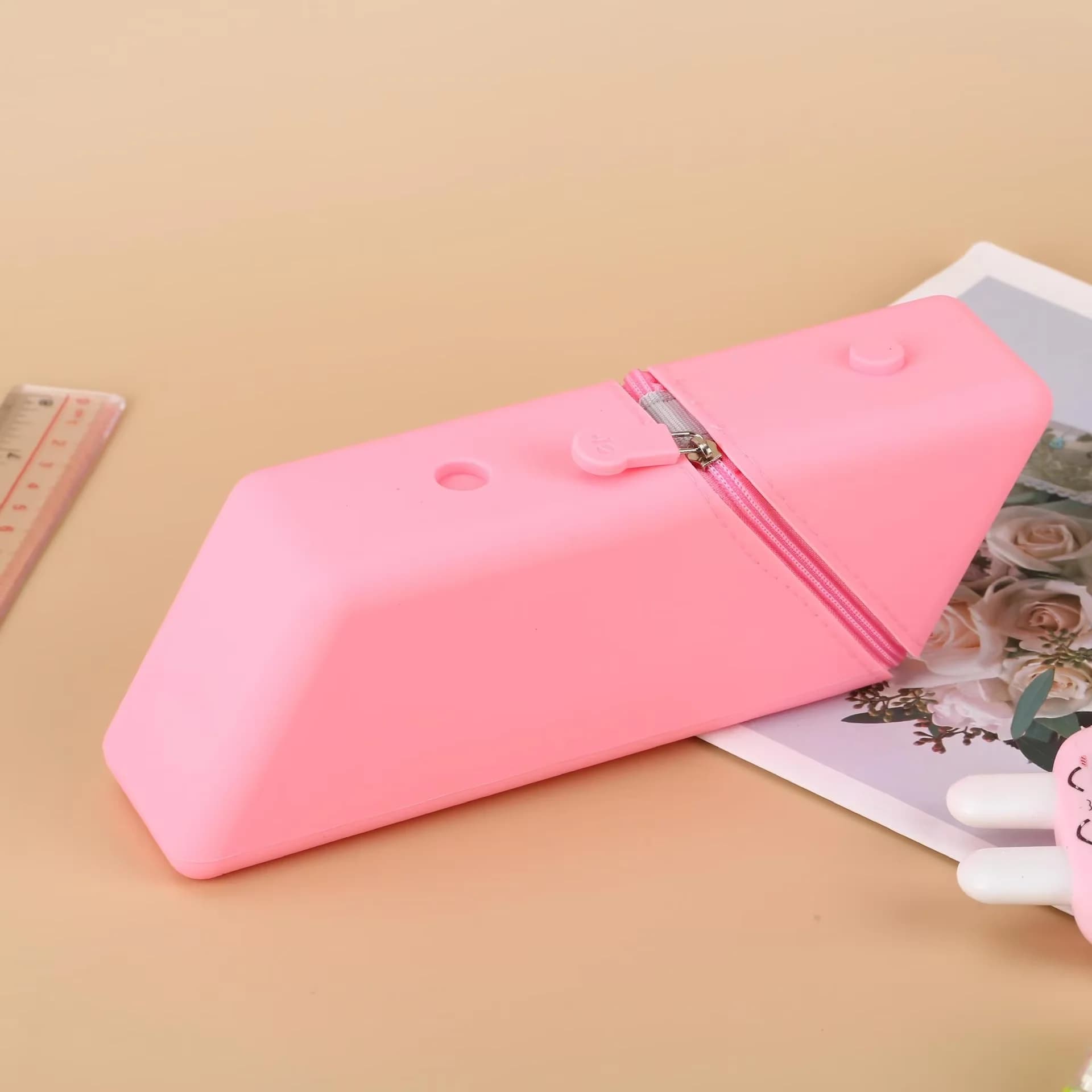 Porte-stylo en silicone élégant - Organisateur de bureau pliable pour le bureau et les études, tasse