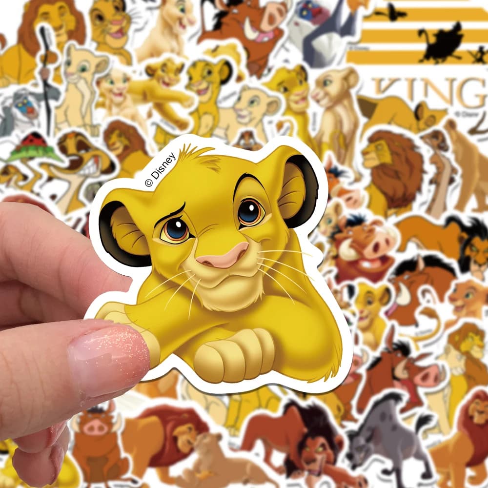 10/30/50 PIÈCES Disney Film Le Roi Lion Dessin Animé Autocollants Mignon Jouets Pour Enfants BRICOLA