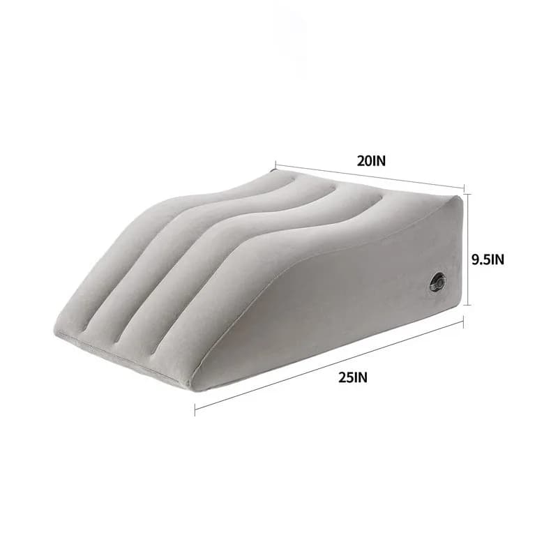 LILUPLAY Oreiller gonflable portable pour les jambes - Coussin de genou en PVC pour voyage, camping 